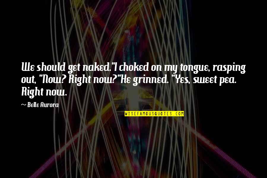 Choked Up Quotes By Belle Aurora: We should get naked."I choked on my tongue,
