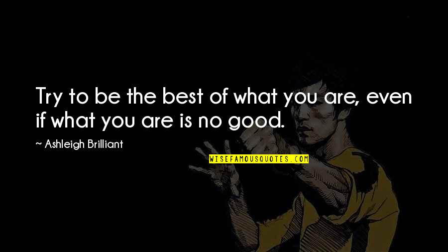 Choler Quotes By Ashleigh Brilliant: Try to be the best of what you Choler Quotes By Ashleigh Brilliant: Try to be the best of what you
