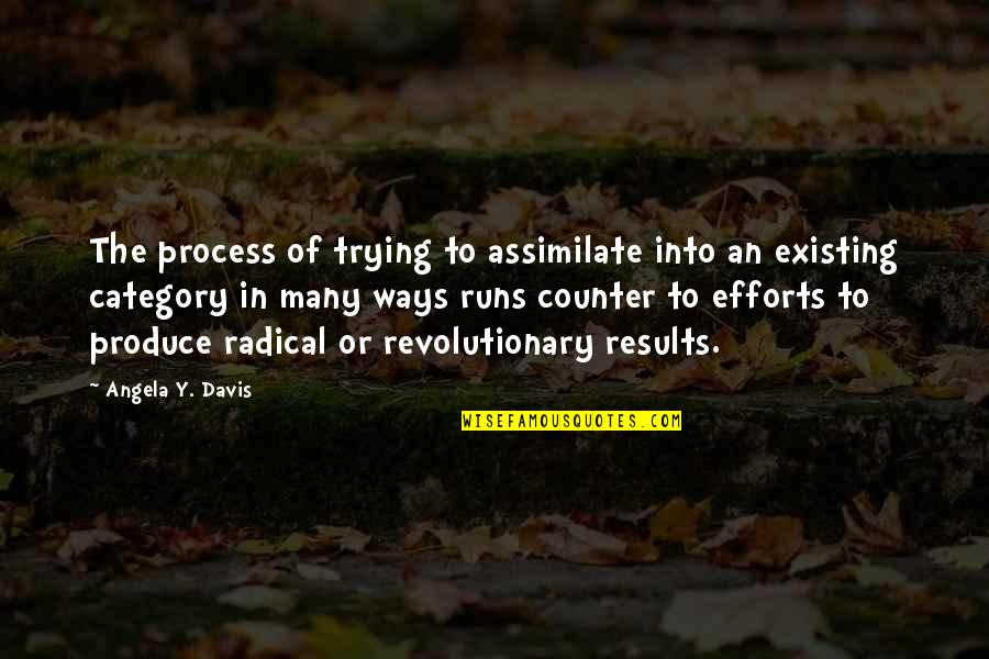 Cholinergic Receptors Quotes By Angela Y. Davis: The process of trying to assimilate into an Cholinergic Receptors Quotes By Angela Y. Davis: The process of trying to assimilate into an