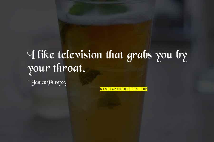 Chomiak Shaffer Quotes By James Purefoy: I like television that grabs you by your