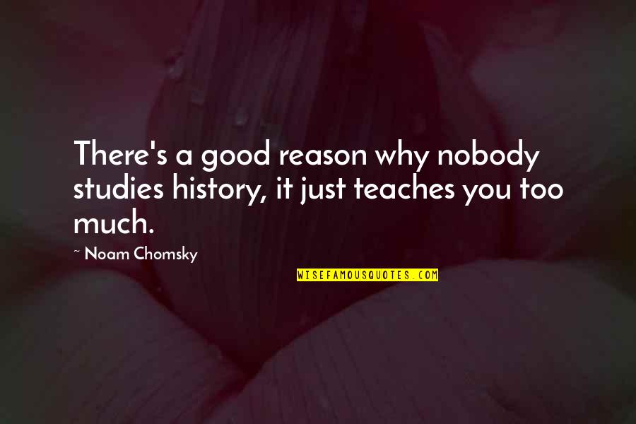 Chomsky's Quotes By Noam Chomsky: There's a good reason why nobody studies history,