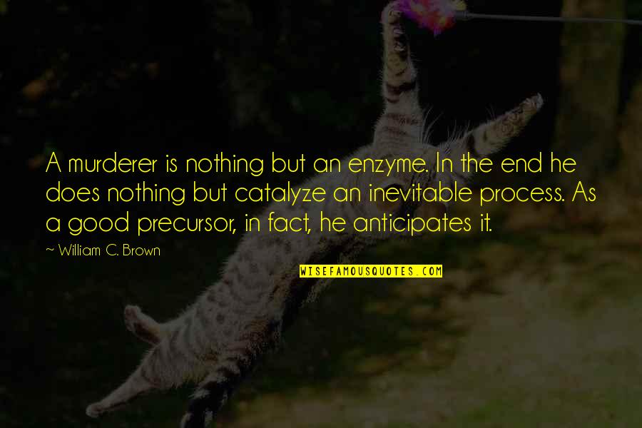 Chonette Eugenio Quotes By William C. Brown: A murderer is nothing but an enzyme. In