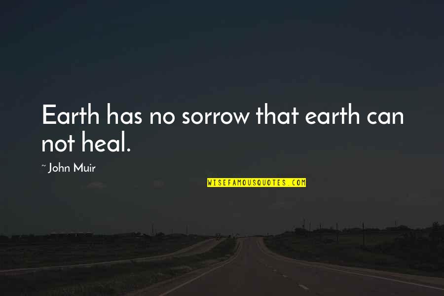 Chonkin Quotes By John Muir: Earth has no sorrow that earth can not Chonkin Quotes By John Muir: Earth has no sorrow that earth can not