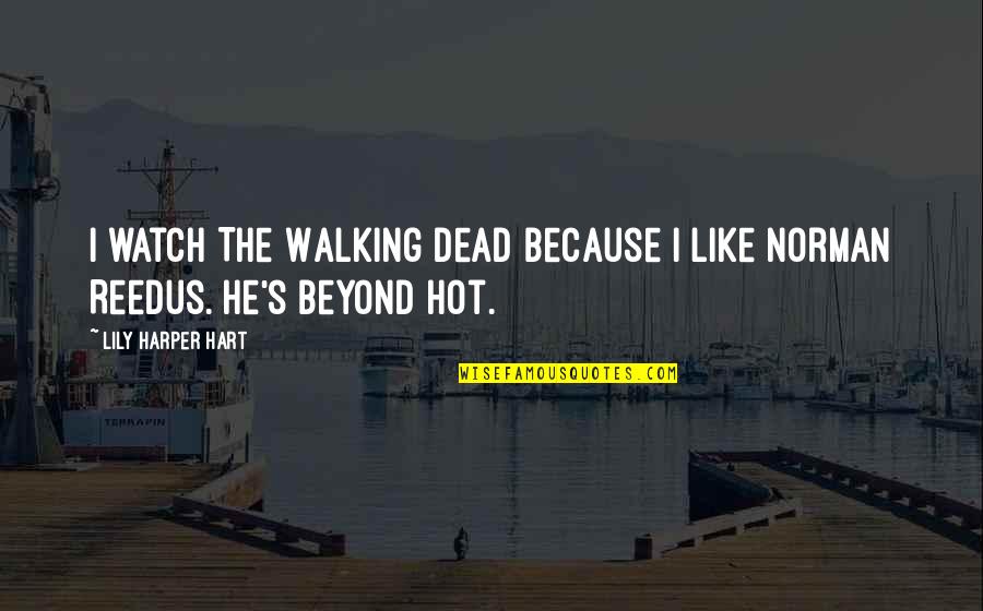 Choose The One Who Loves You Quotes By Lily Harper Hart: I watch The Walking Dead because I like Choose The One Who Loves You Quotes By Lily Harper Hart: I watch The Walking Dead because I like