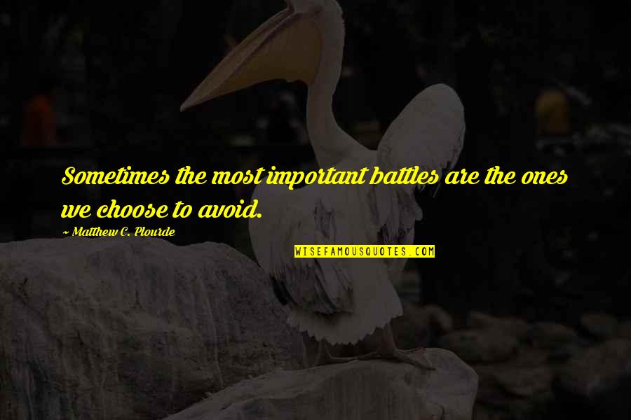 Choose Your Own Battles Quotes By Matthew C. Plourde: Sometimes the most important battles are the ones Choose Your Own Battles Quotes By Matthew C. Plourde: Sometimes the most important battles are the ones
