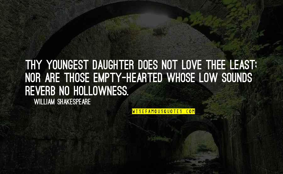 Choosing Drugs Over Family Quotes By William Shakespeare: Thy youngest daughter does not love thee least;