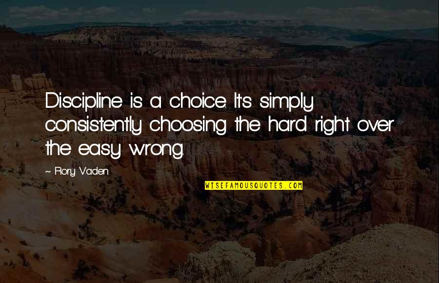 Choosing's Quotes By Rory Vaden: Discipline is a choice. It's simply consistently choosing Choosing's Quotes By Rory Vaden: Discipline is a choice. It's simply consistently choosing