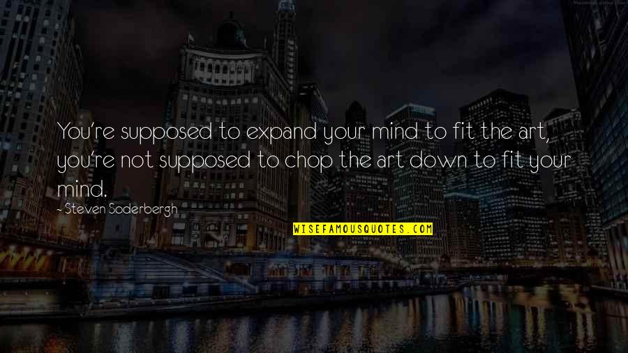 Chop Quotes By Steven Soderbergh: You're supposed to expand your mind to fit