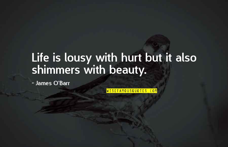 Chordie Software Quotes By James O'Barr: Life is lousy with hurt but it also