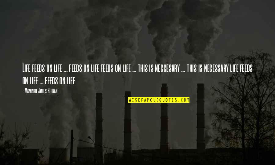 Chorrera Imagen Quotes By Maynard James Keenan: Life feeds on life ... feeds on life