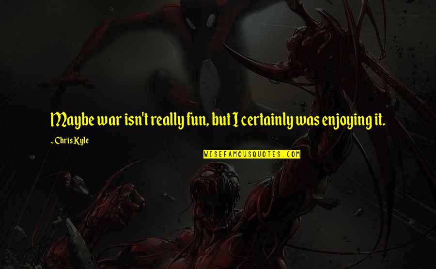 Chotecka Feet Quotes By Chris Kyle: Maybe war isn't really fun, but I certainly