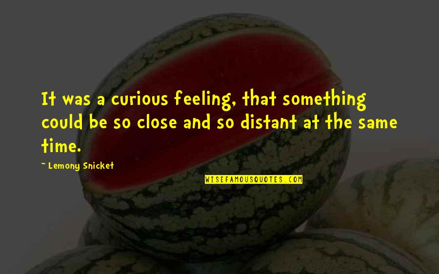 Chris Brown Short Quotes By Lemony Snicket: It was a curious feeling, that something could Chris Brown Short Quotes By Lemony Snicket: It was a curious feeling, that something could