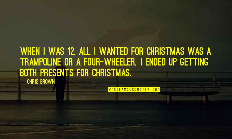 Chris Brown's Quotes By Chris Brown: When I was 12, all I wanted for Chris Brown's Quotes By Chris Brown: When I was 12, all I wanted for