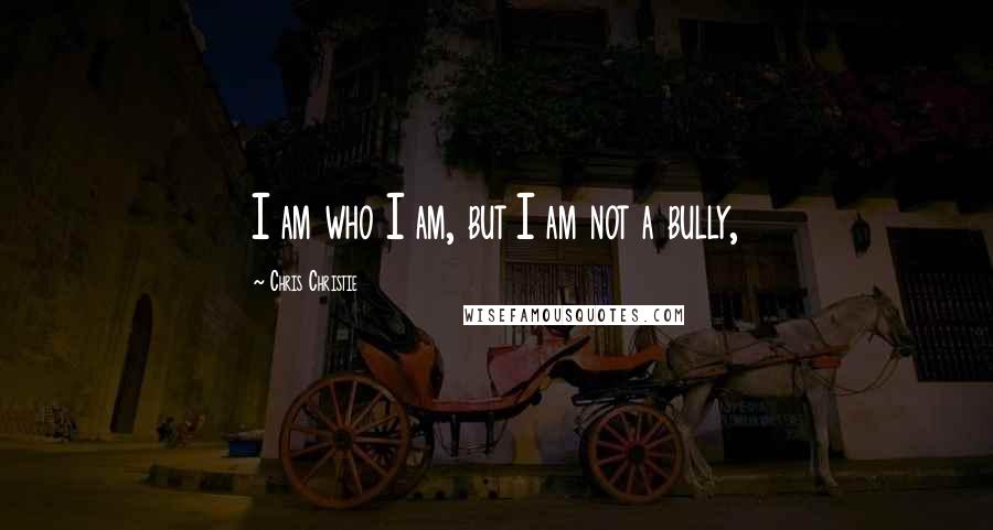 Chris Christie quotes: I am who I am, but I am not a bully,