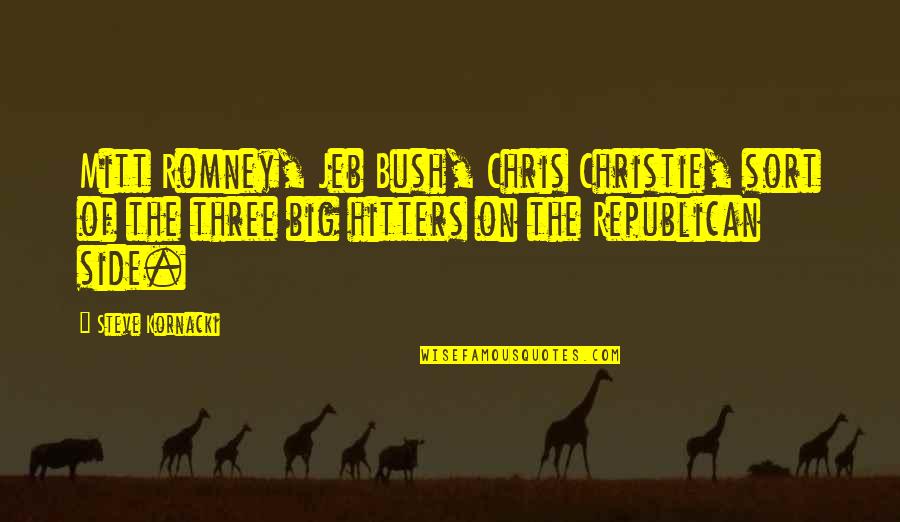 Chris Christie Quotes By Steve Kornacki: Mitt Romney, Jeb Bush, Chris Christie, sort of