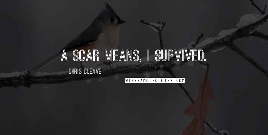 Chris Cleave quotes: A scar means, I survived.