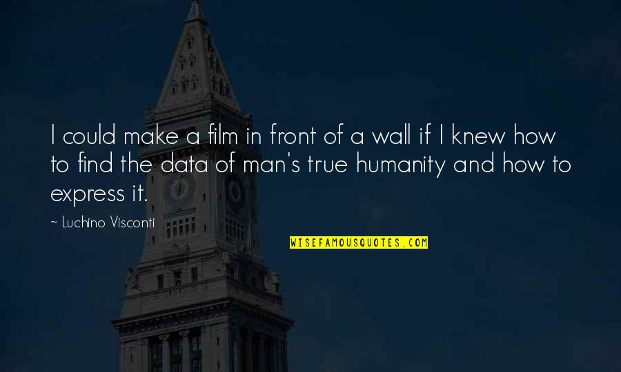 Chris Drake Quotes By Luchino Visconti: I could make a film in front of Chris Drake Quotes By Luchino Visconti: I could make a film in front of