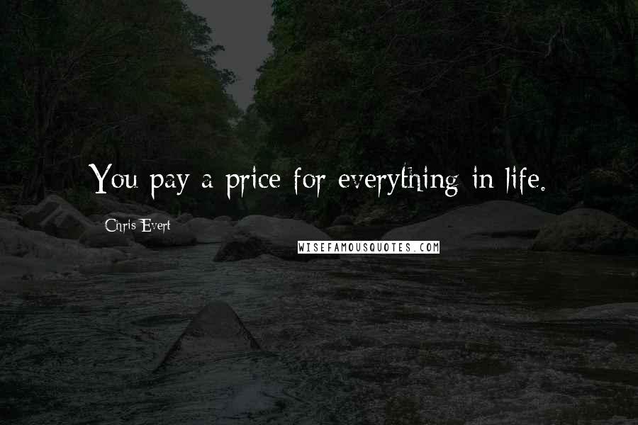 Chris Evert quotes: You pay a price for everything in life.