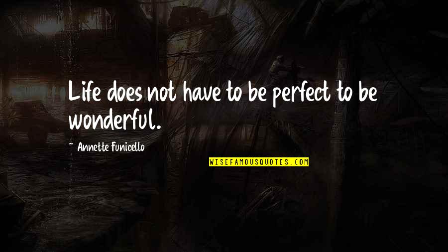 Chris Gilmour Quotes By Annette Funicello: Life does not have to be perfect to