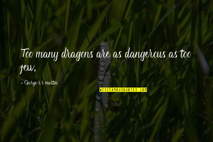 Chris Lilley Ricky Wong Quotes By George R R Martin: Too many dragons are as dangerous as too