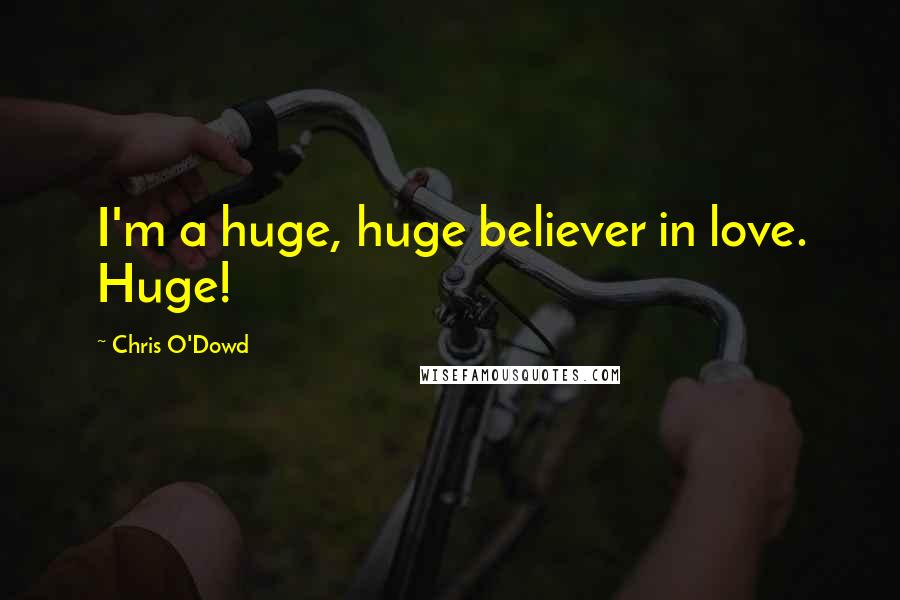 Chris O'Dowd quotes: I'm a huge, huge believer in love. Huge!
