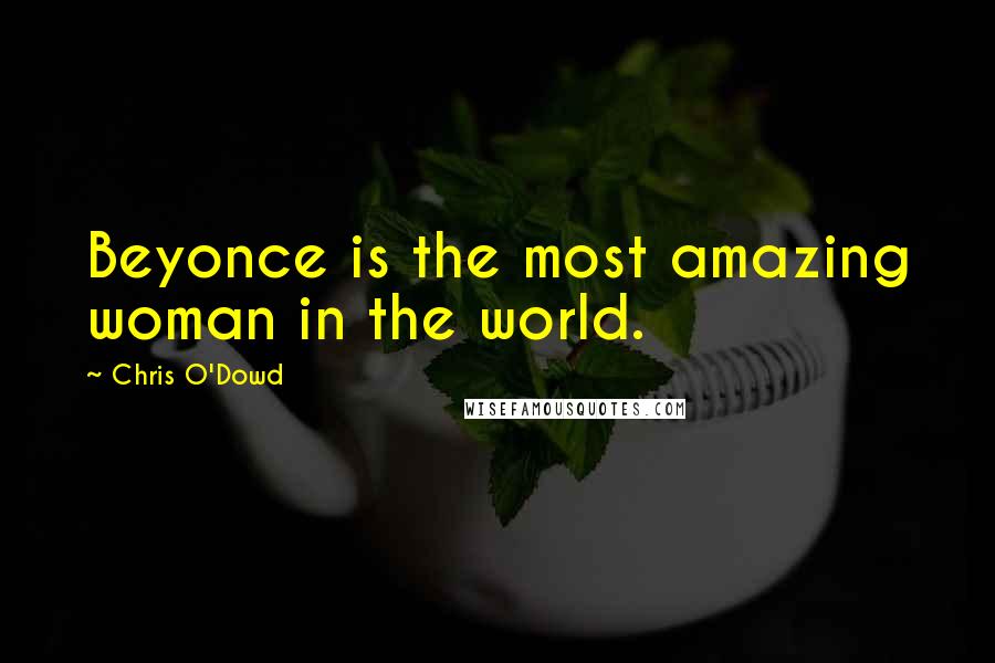 Chris O'Dowd quotes: Beyonce is the most amazing woman in the world.