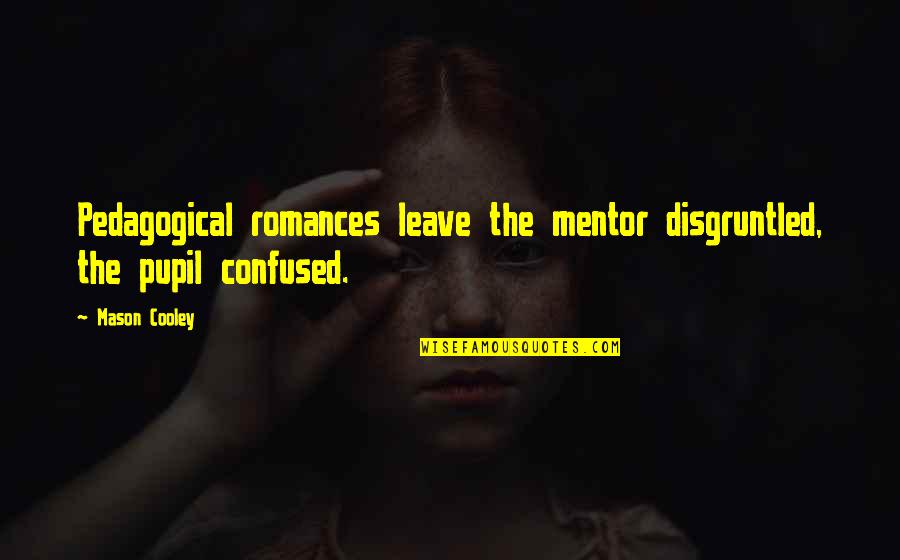 Chris Rock Fargo Quotes By Mason Cooley: Pedagogical romances leave the mentor disgruntled, the pupil