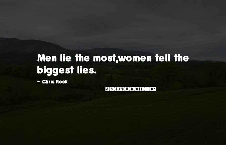 Chris Rock quotes: Men lie the most,women tell the biggest lies.