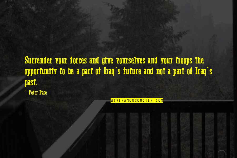 Chrislip And Larson Quotes By Peter Pace: Surrender your forces and give yourselves and your