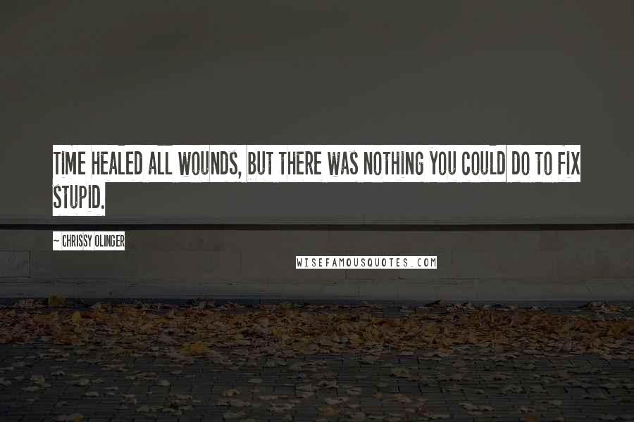 Chrissy Olinger quotes: Time healed all wounds, but there was nothing you could do to fix stupid.