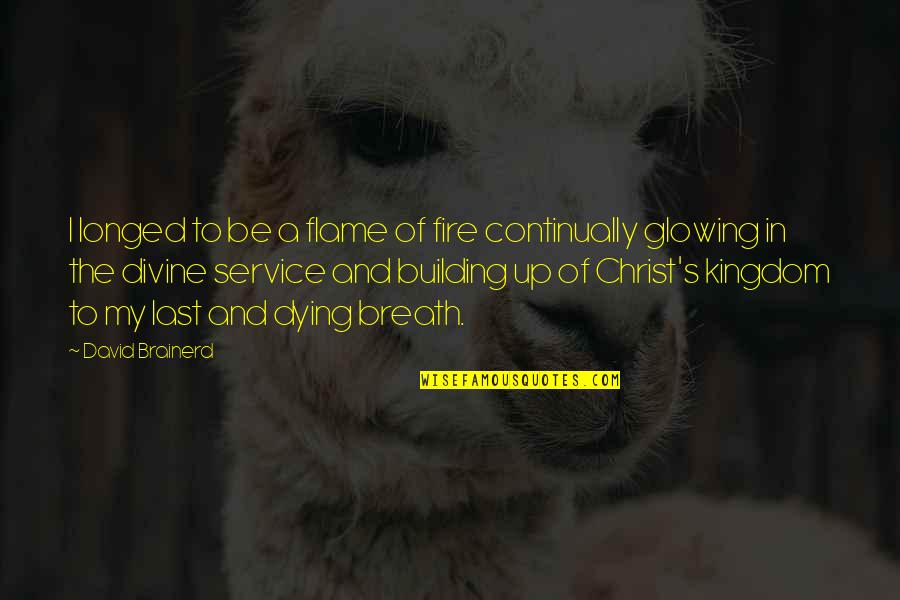 Christ Dying For Us Quotes By David Brainerd: I longed to be a flame of fire