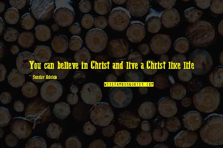 Christ Like Quotes By Sunday Adelaja: You can believe in Christ and live a Christ Like Quotes By Sunday Adelaja: You can believe in Christ and live a