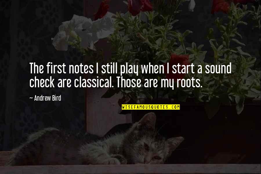 Christendom Curriculum Quotes By Andrew Bird: The first notes I still play when I
