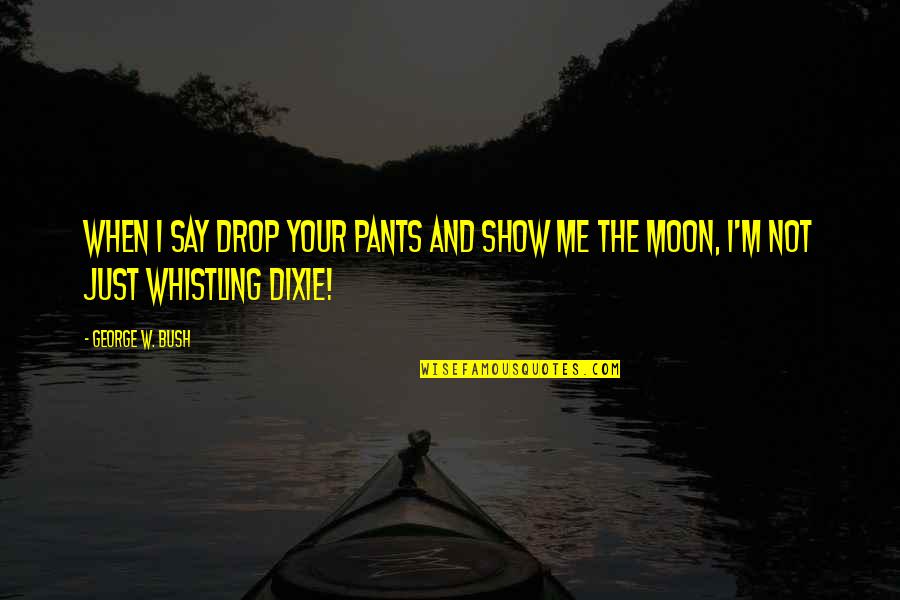 Christening Day Quotes By George W. Bush: When I say drop your pants and show