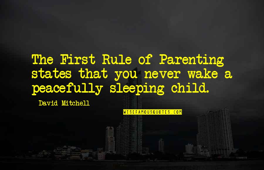 Christian Astronaut Quotes By David Mitchell: The First Rule of Parenting states that you
