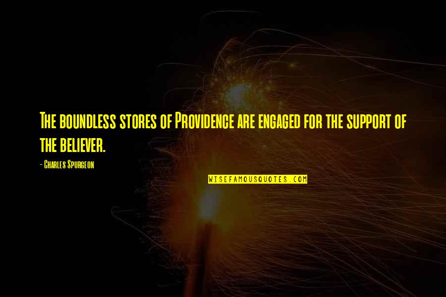 Christian Believer Quotes By Charles Spurgeon: The boundless stores of Providence are engaged for