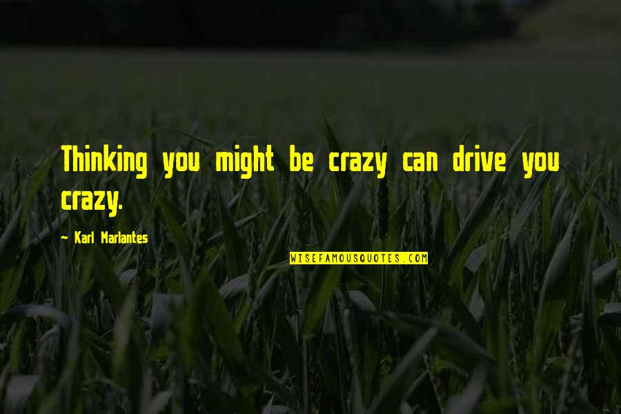Christian Discouragement Quotes By Karl Marlantes: Thinking you might be crazy can drive you
