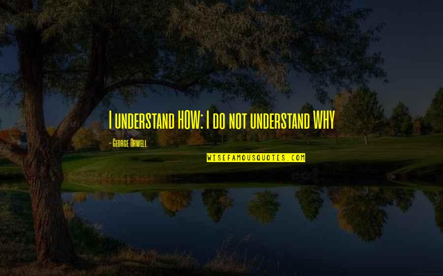 Christian Ecology Quotes By George Orwell: I understand HOW: I do not understand WHY Christian Ecology Quotes By George Orwell: I understand HOW: I do not understand WHY