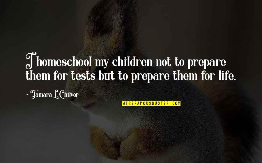 Christian Encouragement Quotes By Tamara L. Chilver: I homeschool my children not to prepare them