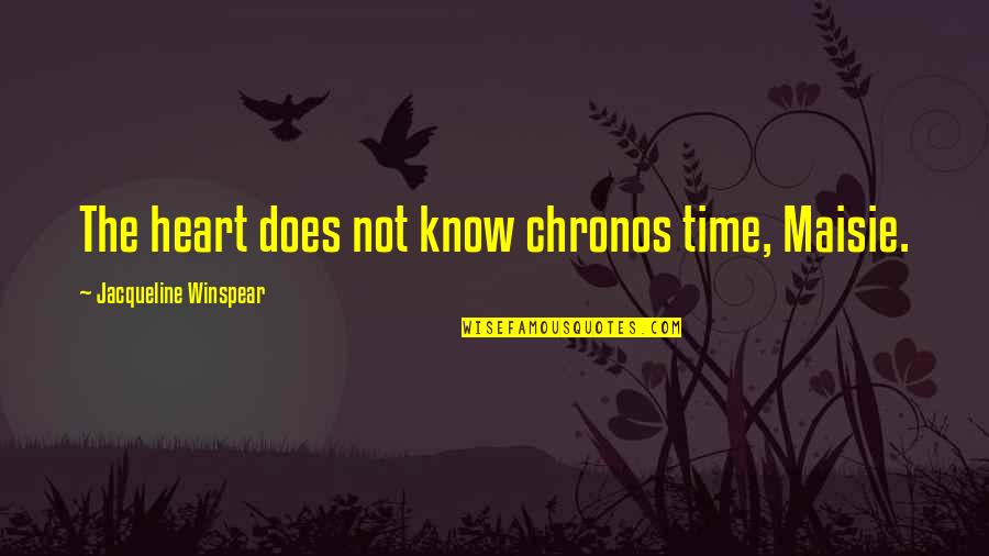 Christian Lion Quotes By Jacqueline Winspear: The heart does not know chronos time, Maisie. Christian Lion Quotes By Jacqueline Winspear: The heart does not know chronos time, Maisie.