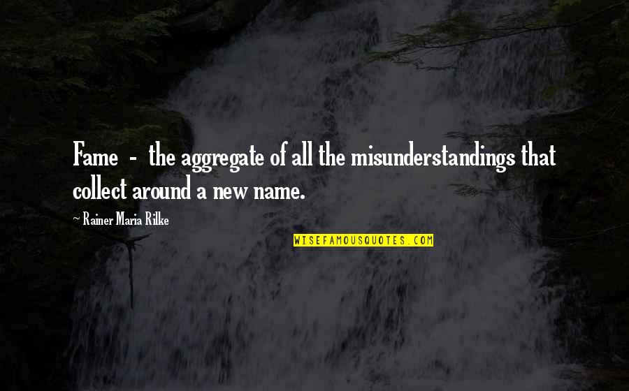 Christian Marriage Anniversary Quotes By Rainer Maria Rilke: Fame - the aggregate of all the misunderstandings