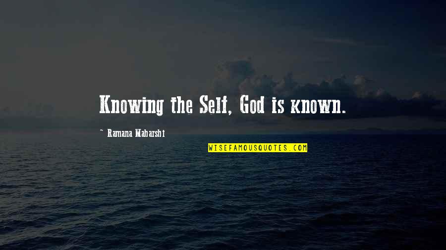 Christian Moaning Quotes By Ramana Maharshi: Knowing the Self, God is known.