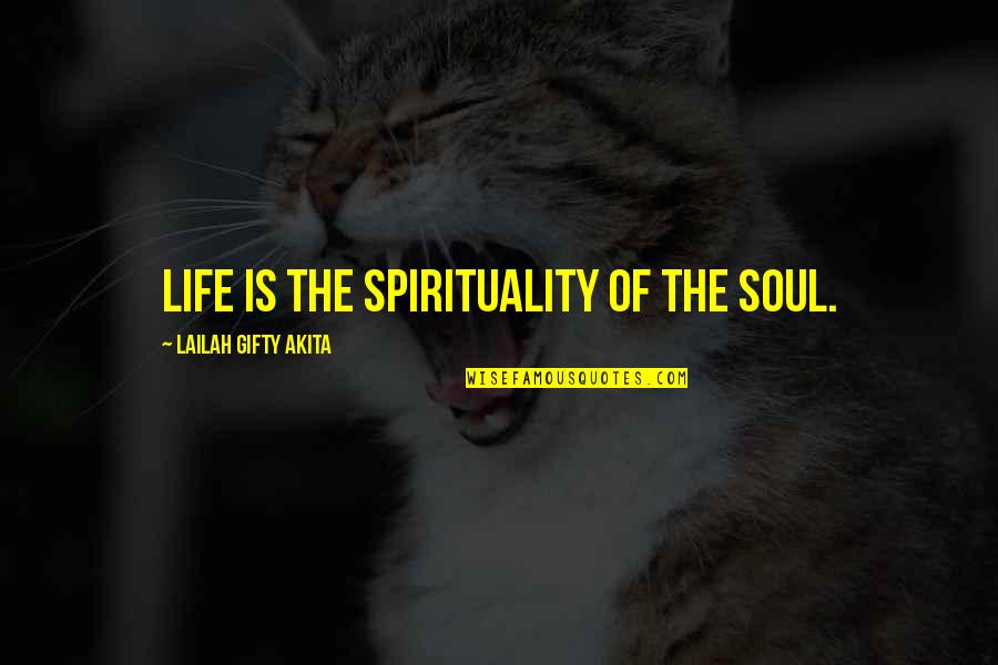 Christian Philosophy Quotes By Lailah Gifty Akita: Life is the spirituality of the soul.