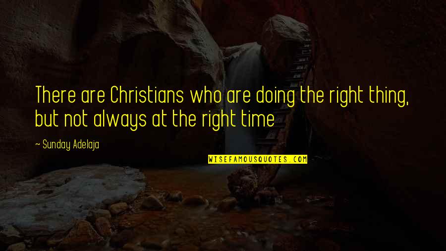 Christian Right Quotes By Sunday Adelaja: There are Christians who are doing the right