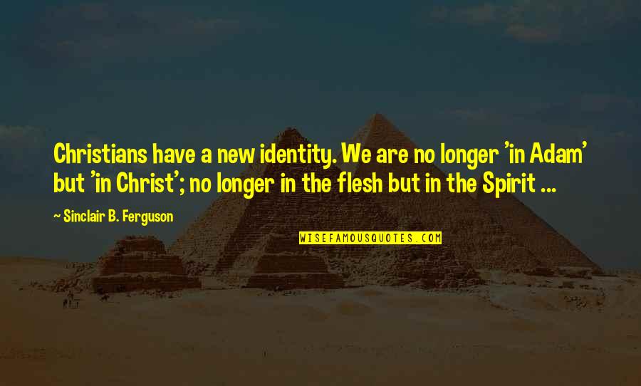 Christian The Flesh Quotes By Sinclair B. Ferguson: Christians have a new identity. We are no Christian The Flesh Quotes By Sinclair B. Ferguson: Christians have a new identity. We are no