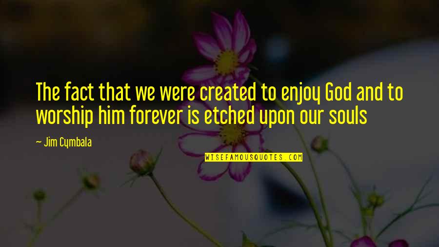 Christian Worship Quotes By Jim Cymbala: The fact that we were created to enjoy