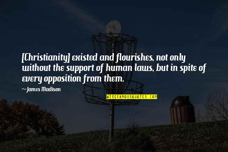 Christianity And Religion Quotes By James Madison: [Christianity] existed and flourishes, not only without the