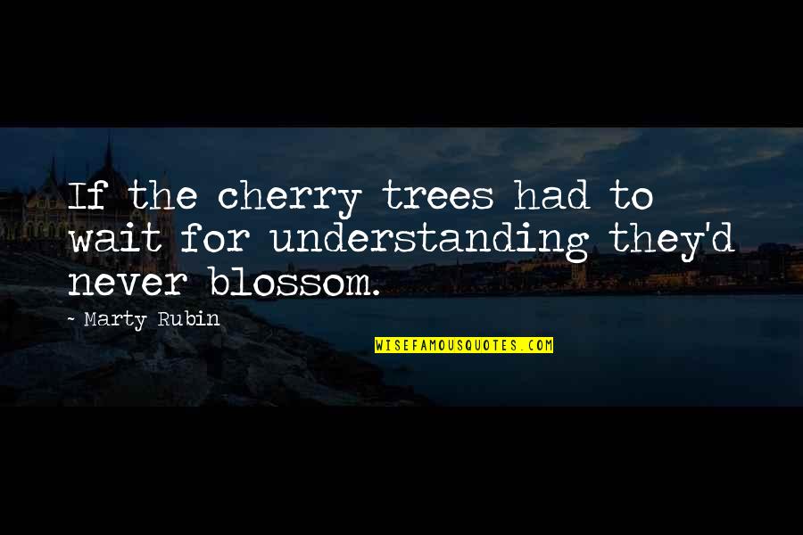 Christianizing Quotes By Marty Rubin: If the cherry trees had to wait for