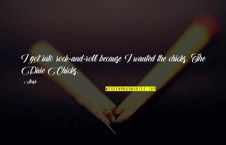 Christien Merrifield Quotes By Slash: I got into rock-and-roll because I wanted the