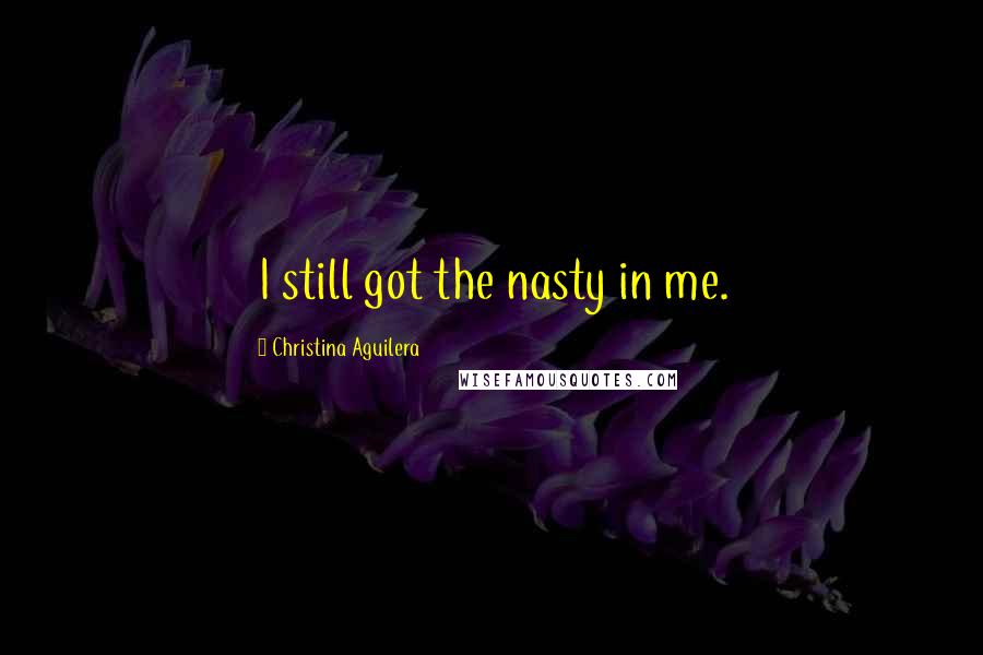 Christina Aguilera quotes: I still got the nasty in me. Christina Aguilera quotes: I still got the nasty in me.